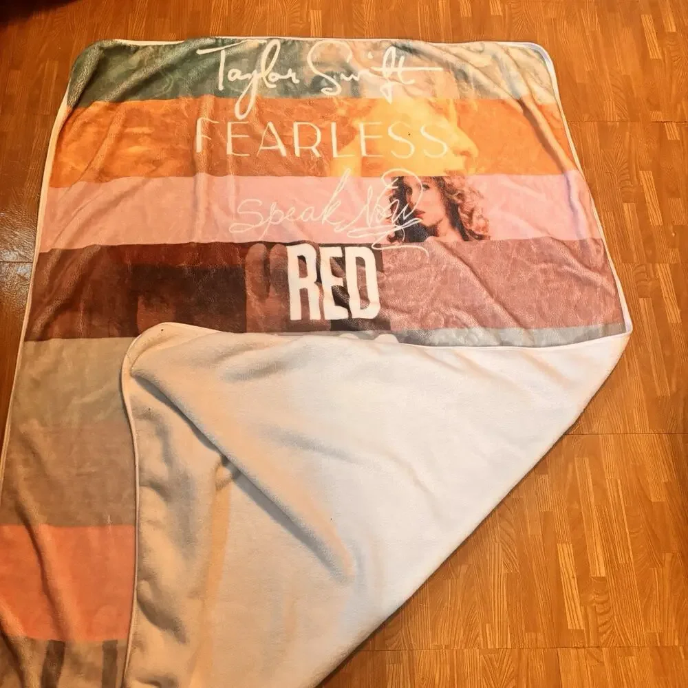 Taylor Swift Eras Albums Throw Blanket Fearless Red 1989 Reputation 60x40